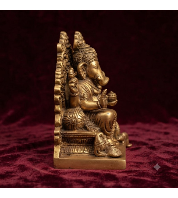 Ganesh sitting dediner throne 9inch