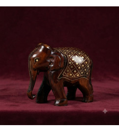 wooden elephant tarkashi 