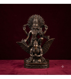 Narayan with garuda serpentine stone 