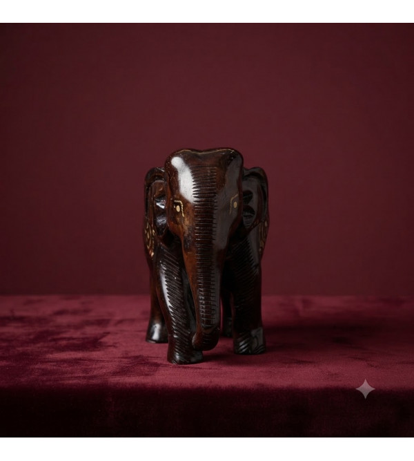 wooden elephant tarkashi 
