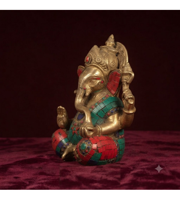 Brass ganesh mukut sw 8 inch Brass ganesh mukut sw 8 inch