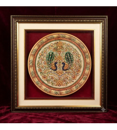 marble plate 12 inch framed 