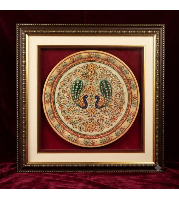 marble plate 12 inch framed 