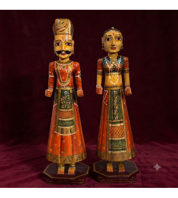 Gangour wooden ptd pair 24 inch 