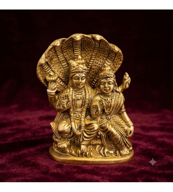 SF Vishnu laxmi sitting on oval base 