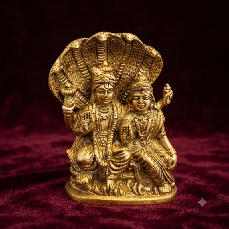 SF Vishnu laxmi sitting on oval base 