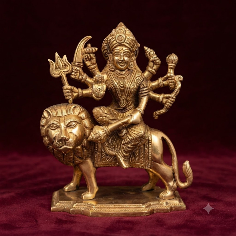 Brass durga 7.5 inches 