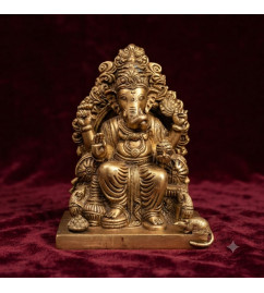 Ganesh sitting dediner throne 9inch