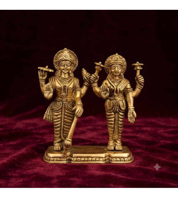 Vishnu laxmi standing on designer 6.5 inch 