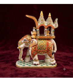 Marble with gold leaf ambari 5"