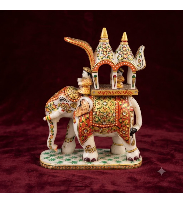 Marble with gold leaf ambari 5"