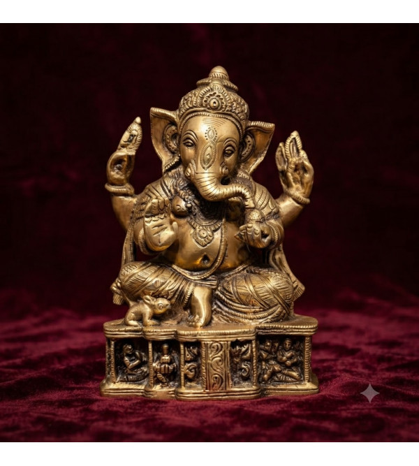 Brass Ganesh 8inch