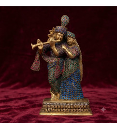 Radha krishna standing w chain work 
