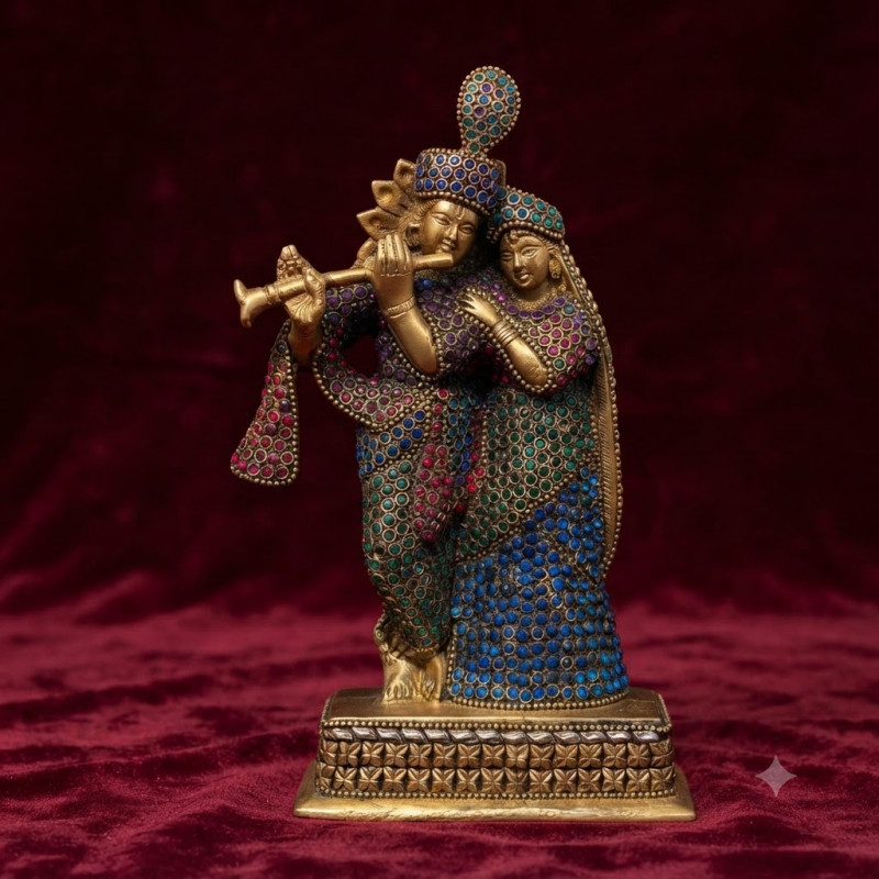 Radha krishna standing w chain work 