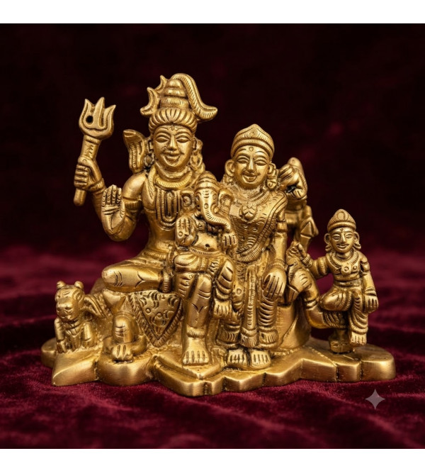 Shiv parivaar sitting on designer base 