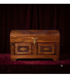 Box sanduk round copper brass 