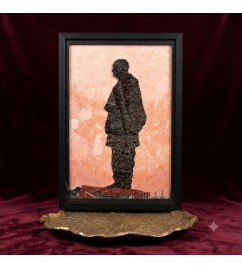 Statue of unity agate stone painting 