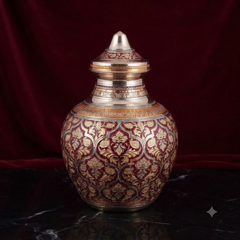 Brass kalash with lid 