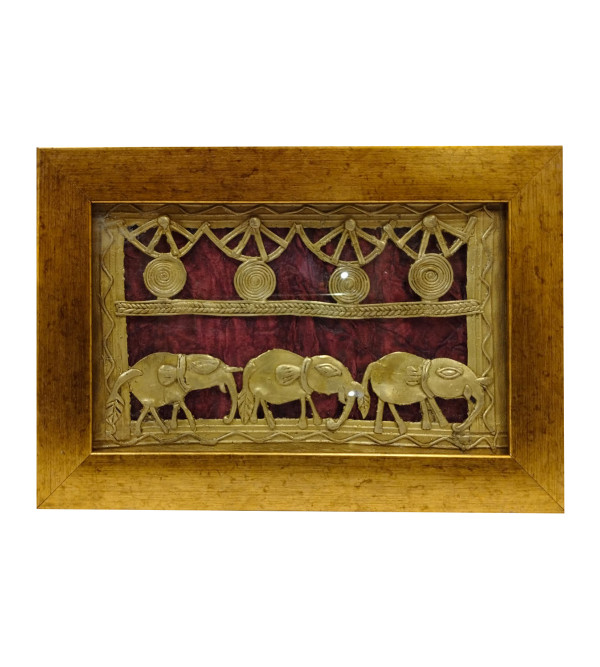 Handicraft Assorted Dhokra 8 X5  Inch Single Frame Panel