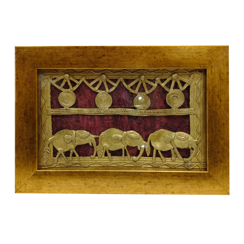 Handicraft Assorted Dhokra 8 X5  Inch Single Frame Panel