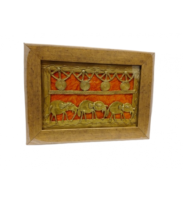 Handicraft Assorted Dhokra 8 X5  Inch Single Frame Panel
