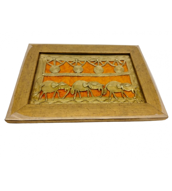 Handicraft Assorted Dhokra 8 X5  Inch Single Frame Panel