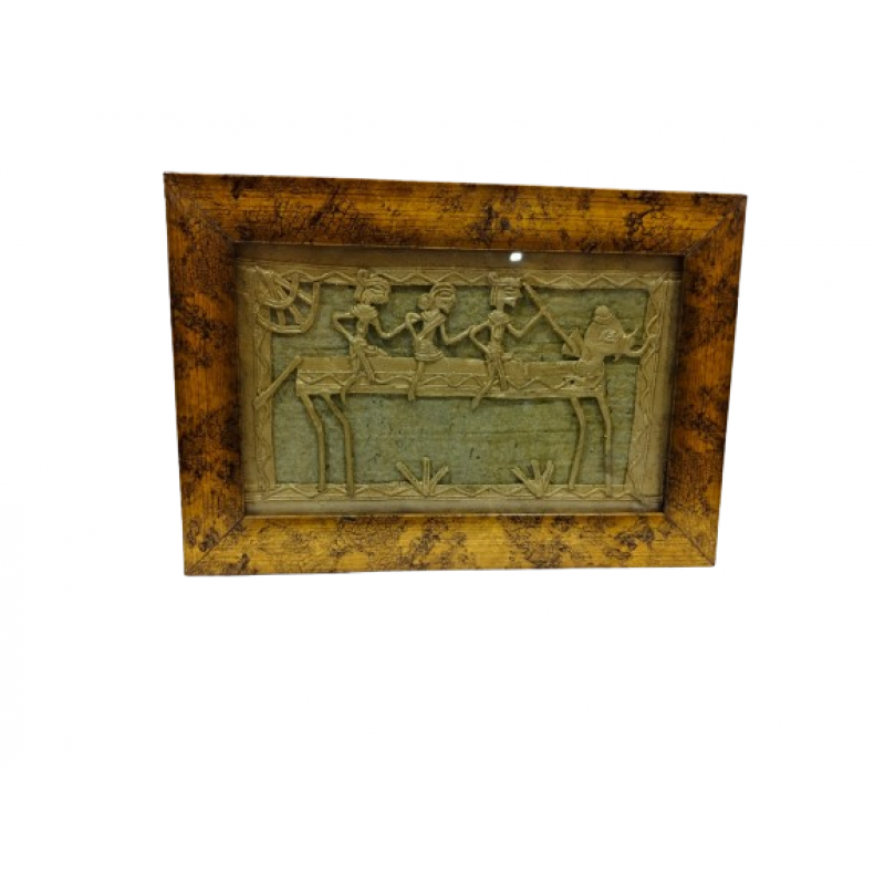 Handicraft Assorted Dhokra 8 X5  Inch Single Frame Panel