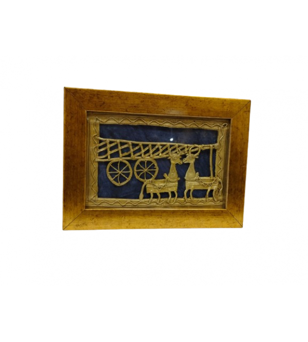 Handicraft Assorted Dhokra 8 X5  Inch Single Frame Panel