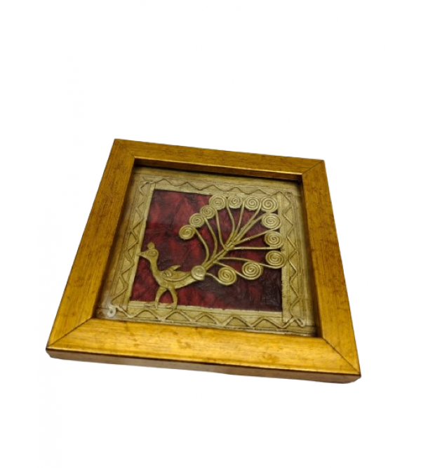 Handicraft Assorted Dhokra 8 X5  Inch Single Frame Panel