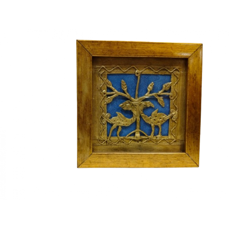 Handicraft Assorted Dhokra 4x4  Inch Single Frame Panel
