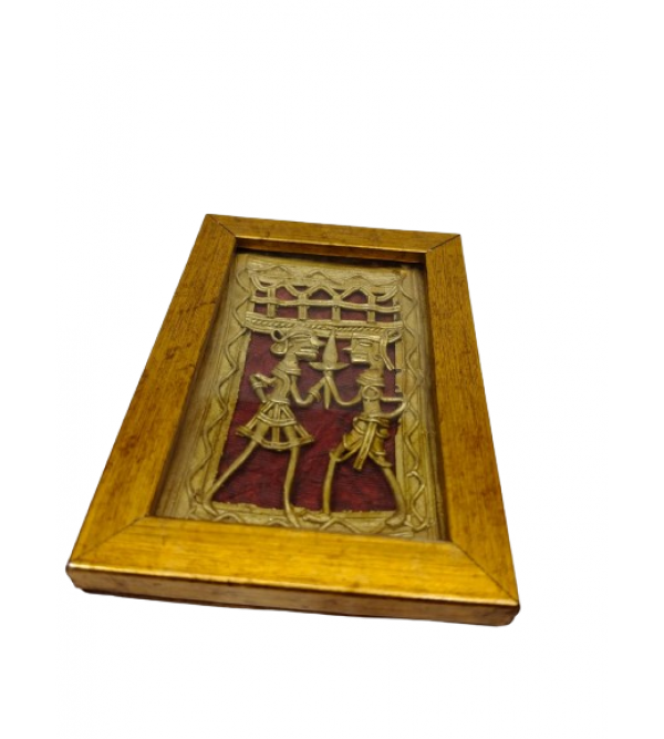 Dhokra Panel Single Framed  5 X3 Inch