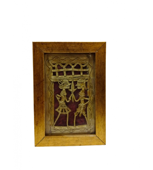 Dhokra Panel Single Framed  5 X3 Inch