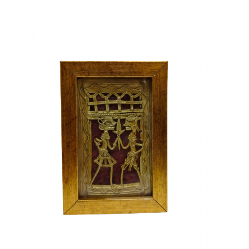 Dhokra Panel Single Framed  5 X3 Inch