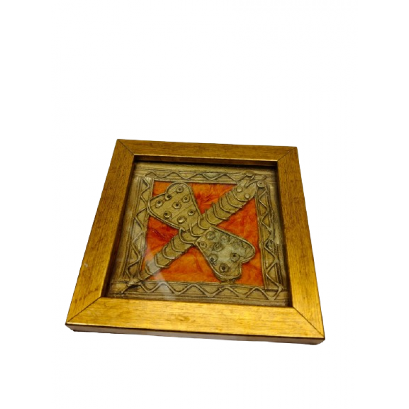 Handicraft Assorted Dhokra 4x4  Inch Single Frame Panel