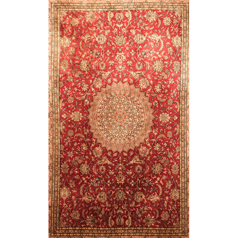 4 X6 Ft Kashmir Carpet Silk Silk Knot 28 X28 Knot