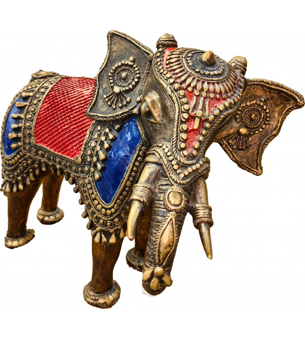 Dhokra Elephant with Child