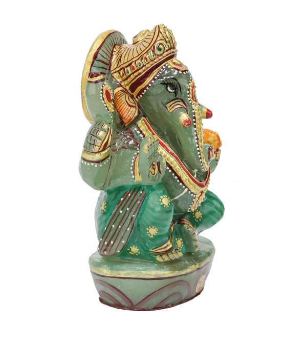 Jade Ganesha 4 Inch 