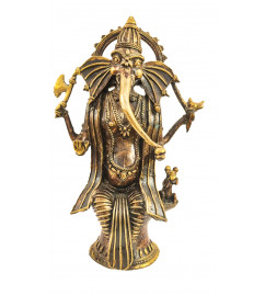 Brass Dhokra Sitting Ganesh