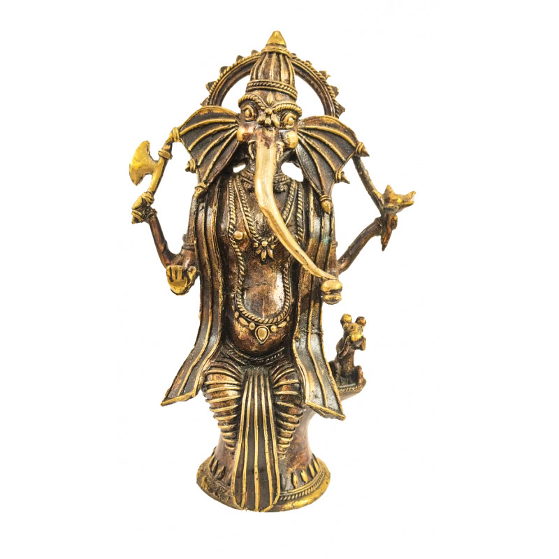 Brass Dhokra Sitting Ganesh