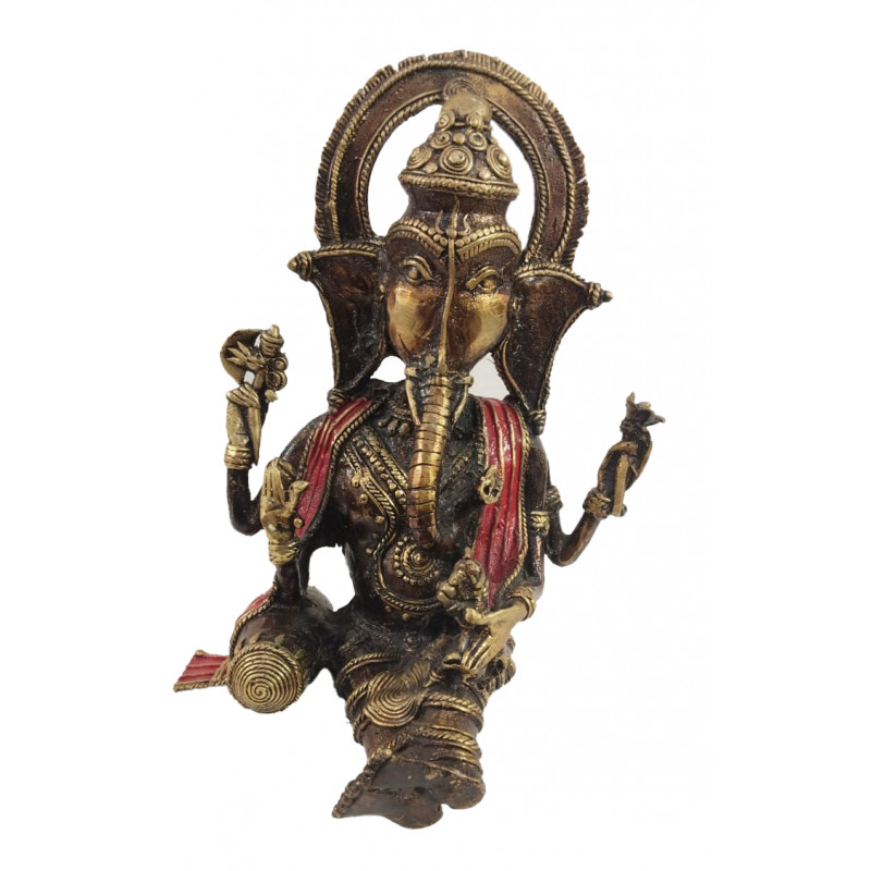 Brass Dhokra Aashan Ganesh