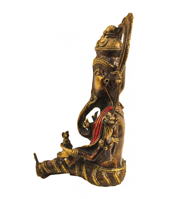 Brass Dhokra Aashan Ganesh