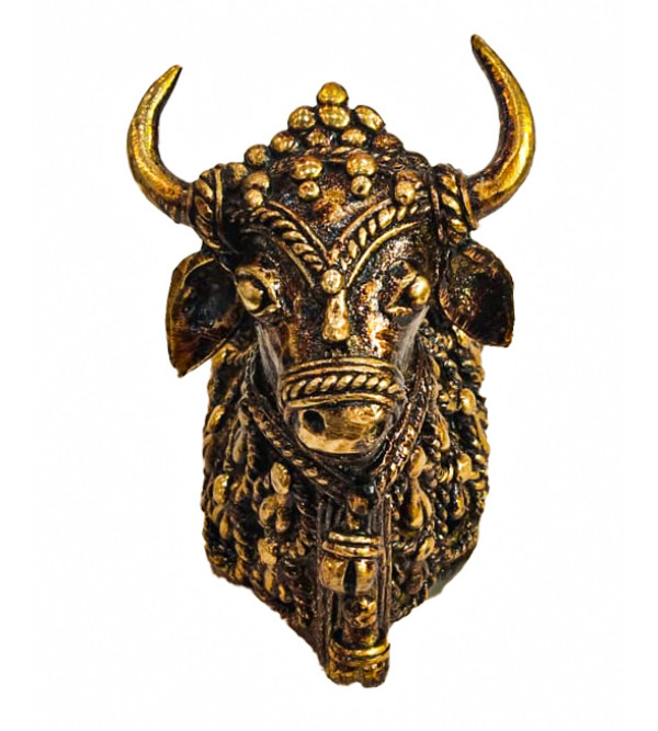  Brass Dhokra Nandi Sitting With Antiq Color