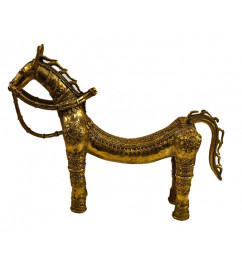 Brass Dhokra Slim Horse