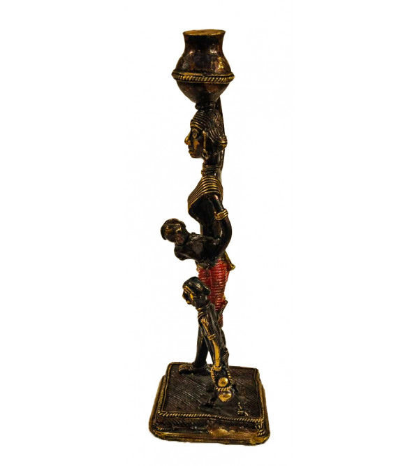 Brass Dhokra 2 Children Lady