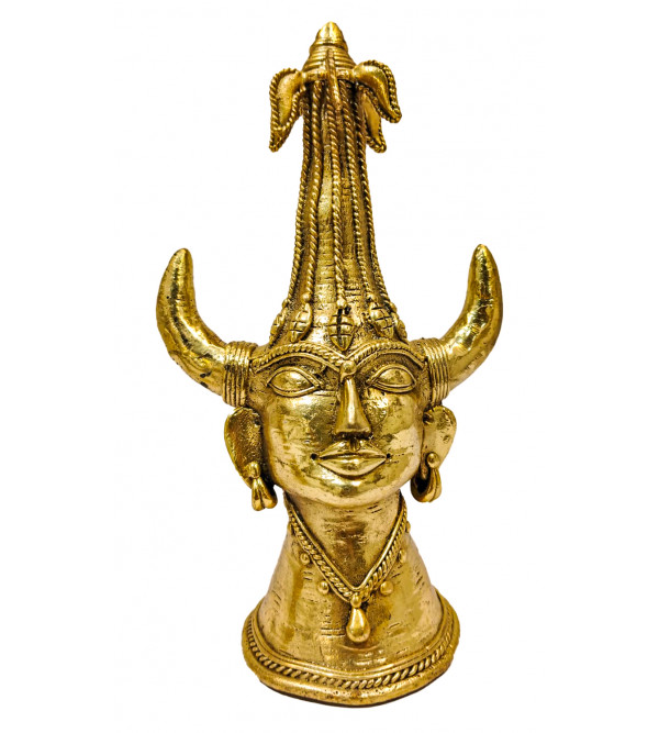 Brass Dhokra Art Tribal Head Pair