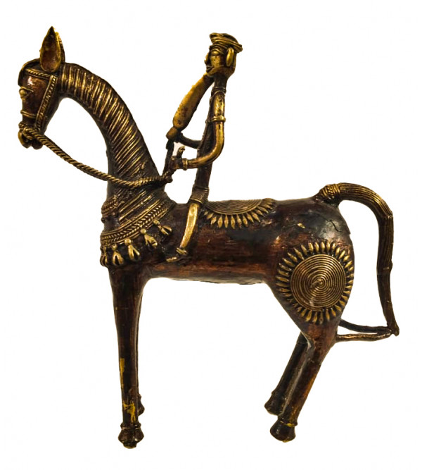 Brass Dhokra Hourse Rider