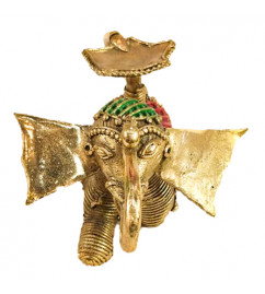 Brass Dhokra Elephant Candle Stand Antiq Color
