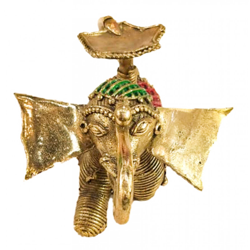 Brass Dhokra Elephant Candle Stand Antiq Color