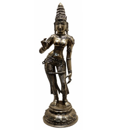 Brass Silver Plated Parvati ( Note:- Packing & Shipping Charges will be Extra as per actual.)