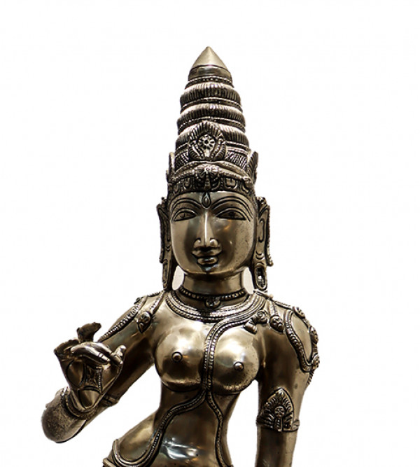 Brass Silver Plated Parvati ( Note:- Packing & Shipping Charges will be Extra as per actual.)
